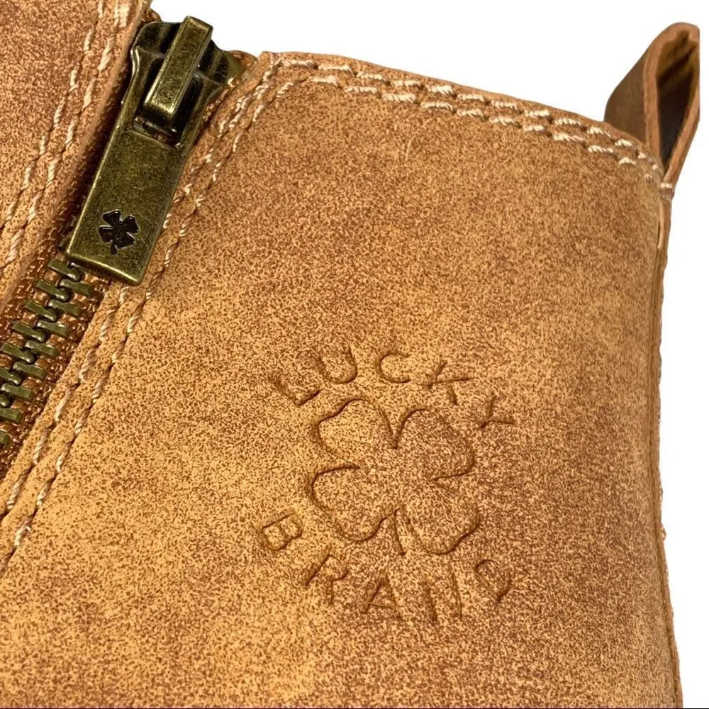 Lucky Brand Girls UG-BRONA Walnut Ankle Boots size 1 Kids